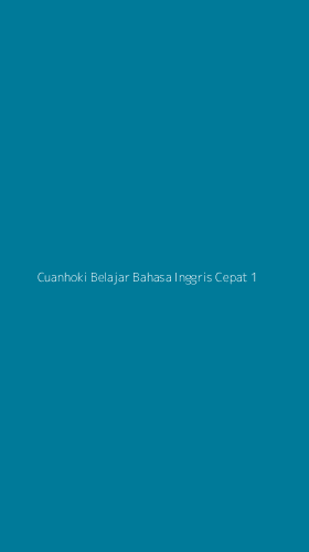 Tampilan Antarmuka Aplikasi Cuanhoki Belajar Bahasa Inggris Cepat - 1