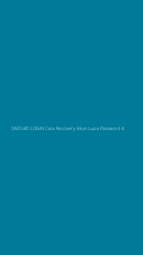Tampilan Antarmuka Aplikasi Dadu4d Login Cara Recovery Akun Lupa Password - 4