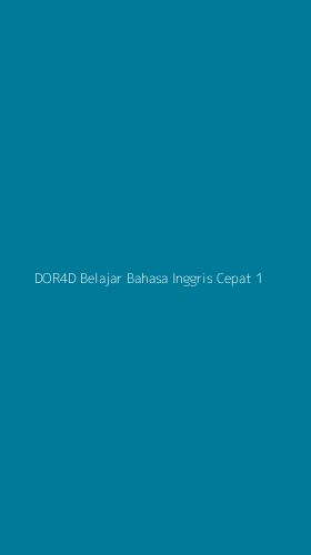 Tampilan Antarmuka Aplikasi Dor4d Belajar Bahasa Inggris Cepat - 1