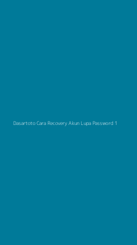 Tampilan Antarmuka Aplikasi Dasartoto Cara Recovery Akun Lupa Password - 1