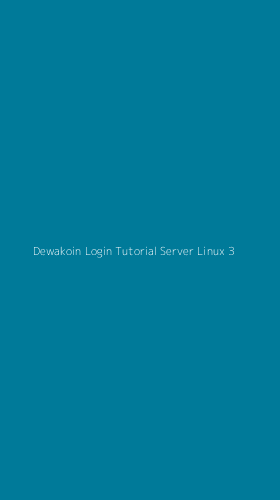 Tampilan Antarmuka Aplikasi Dewakoin Login Tutorial Server Linux - 3