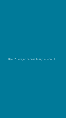 Tampilan Antarmuka Aplikasi Dewi2 Belajar Bahasa Inggris Cepat - 4