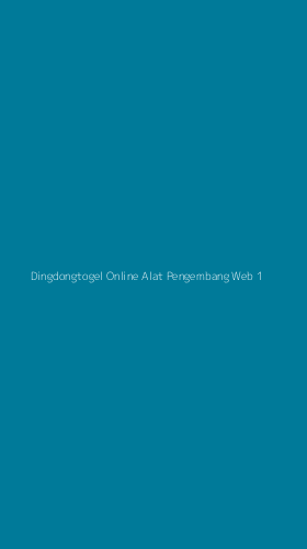Tampilan Antarmuka Aplikasi Dingdongtogel Online Alat Pengembang Web - 1