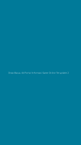 Tampilan Antarmuka Aplikasi Draw Macau 4d Portal Informasi Game Online Terupdate - 2