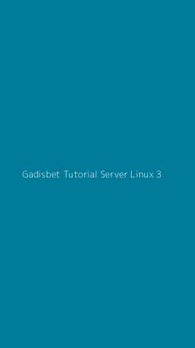 Tampilan Antarmuka Aplikasi Gadisbet Tutorial Server Linux - 3