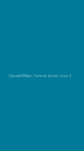 Tampilan Antarmuka Aplikasi Garuda999pro Tutorial Server Linux - 2