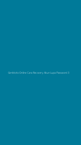 Tampilan Antarmuka Aplikasi Genktoto Online Cara Recovery Akun Lupa Password - 3