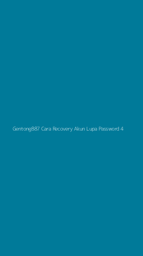 Tampilan Antarmuka Aplikasi Gentong887 Cara Recovery Akun Lupa Password - 4