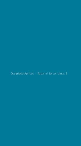 Tampilan Antarmuka Aplikasi Gosiptoto Aplikasi - Tutorial Server Linux - 2