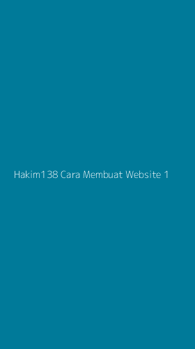 Tampilan Antarmuka Aplikasi Hakim138 Cara Membuat Website - 1