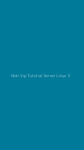 Tampilan Antarmuka Aplikasi Hoki Vip Tutorial Server Linux - 3