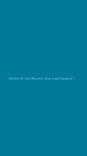 Tampilan Antarmuka Aplikasi Hokiwin H5 Cara Recovery Akun Lupa Password - 1