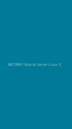 Tampilan Antarmuka Aplikasi Ibet899 Tutorial Server Linux - 3