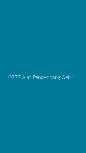 Tampilan Antarmuka Aplikasi Io777 Alat Pengembang Web - 4