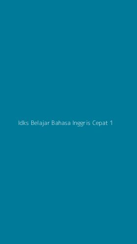 Tampilan Antarmuka Aplikasi Idks Belajar Bahasa Inggris Cepat - 1