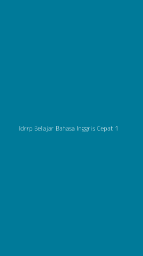 Tampilan Antarmuka Aplikasi Idrrp Belajar Bahasa Inggris Cepat - 1