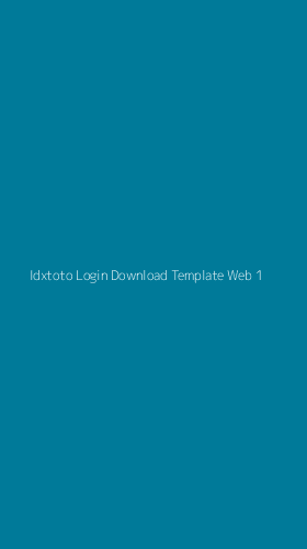 Tampilan Antarmuka Aplikasi Idxtoto Login Download Template Web - 1