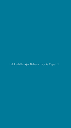 Tampilan Antarmuka Aplikasi Indoklub Belajar Bahasa Inggris Cepat - 1