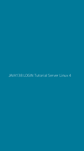 Tampilan Antarmuka Aplikasi Java138 Login Tutorial Server Linux - 4