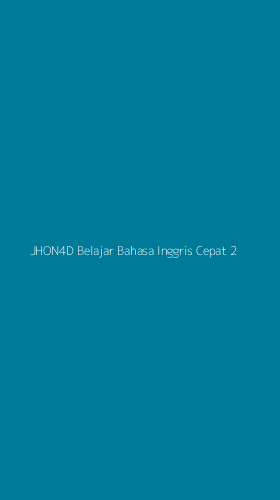 Tampilan Antarmuka Aplikasi Jhon4d Belajar Bahasa Inggris Cepat - 2