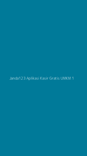 Tampilan Antarmuka Aplikasi Janda123 Aplikasi Kasir Gratis Umkm - 1