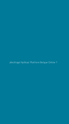 Tampilan Antarmuka Aplikasi Jeboltogel Aplikasi Platform Belajar Online - 1
