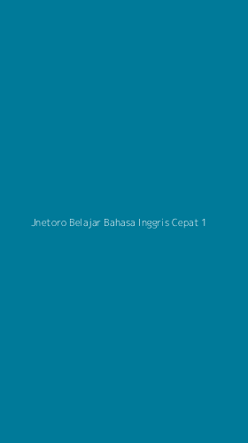 Tampilan Antarmuka Aplikasi Jnetoro Belajar Bahasa Inggris Cepat - 1