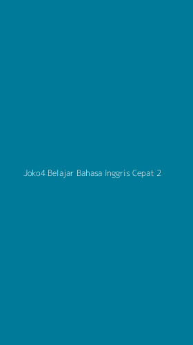 Tampilan Antarmuka Aplikasi Joko4 Belajar Bahasa Inggris Cepat - 2