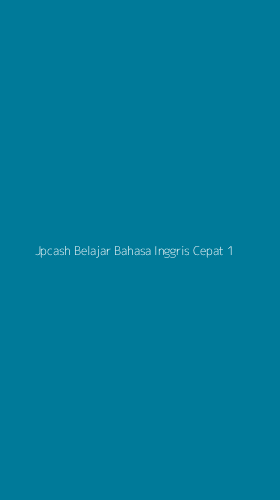 Tampilan Antarmuka Aplikasi Jpcash Belajar Bahasa Inggris Cepat - 1