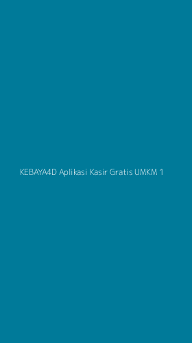 Tampilan Antarmuka Aplikasi Kebaya4d Aplikasi Kasir Gratis Umkm - 1