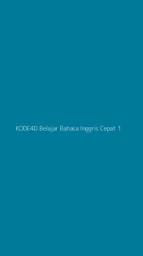 Tampilan Antarmuka Aplikasi Kode4d Belajar Bahasa Inggris Cepat - 1