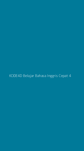 Tampilan Antarmuka Aplikasi Kode4d Belajar Bahasa Inggris Cepat - 4