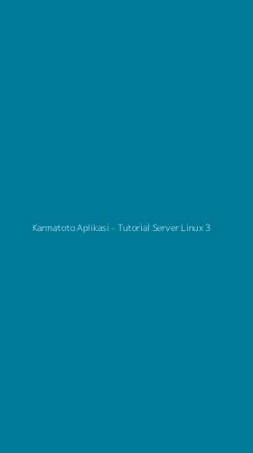 Tampilan Antarmuka Aplikasi Karmatoto Aplikasi - Tutorial Server Linux - 3