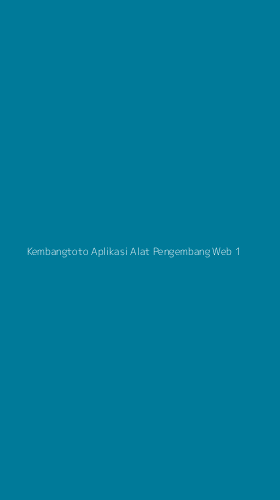 Tampilan Antarmuka Aplikasi Kembangtoto Aplikasi Alat Pengembang Web - 1