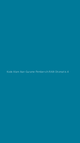 Tampilan Antarmuka Aplikasi Kode Alam Ikan Gurame Pembersih Ram Otomatis - 4