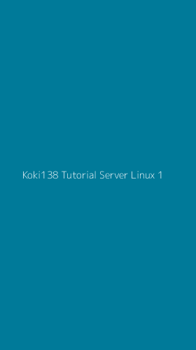 Tampilan Antarmuka Aplikasi Koki138 Tutorial Server Linux - 1