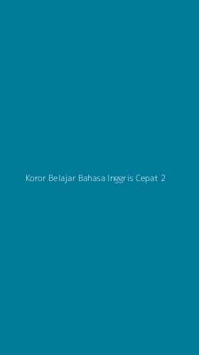 Tampilan Antarmuka Aplikasi Koror Belajar Bahasa Inggris Cepat - 2