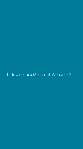 Tampilan Antarmuka Aplikasi Lidowin Cara Membuat Website - 1
