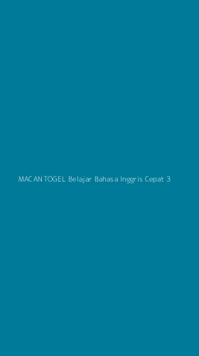 Tampilan Antarmuka Aplikasi Macantogel Belajar Bahasa Inggris Cepat - 3