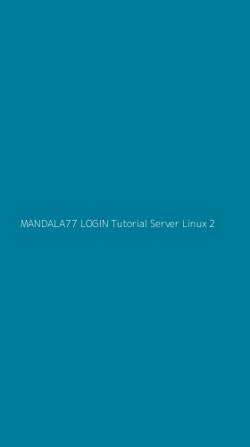 Tampilan Antarmuka Aplikasi Mandala77 Login Tutorial Server Linux - 2