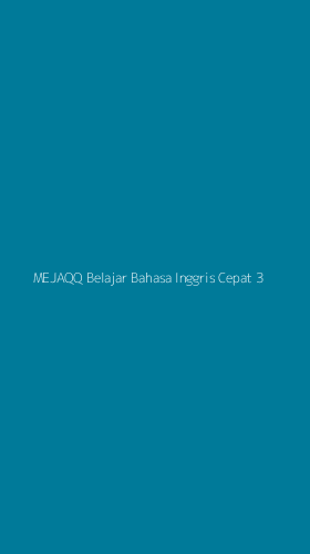 Tampilan Antarmuka Aplikasi Mejaqq Belajar Bahasa Inggris Cepat - 3