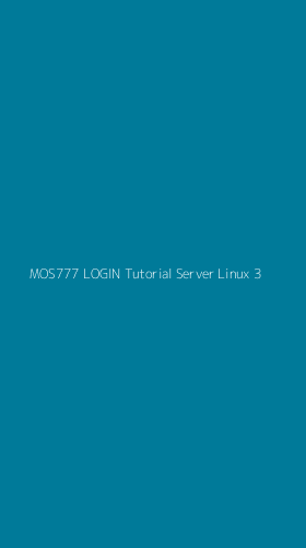 Tampilan Antarmuka Aplikasi Mos777 Login Tutorial Server Linux - 3