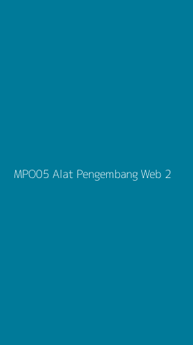 Tampilan Antarmuka Aplikasi Mpo05 Alat Pengembang Web - 2