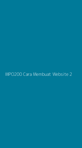 Tampilan Antarmuka Aplikasi Mpo200 Cara Membuat Website - 2