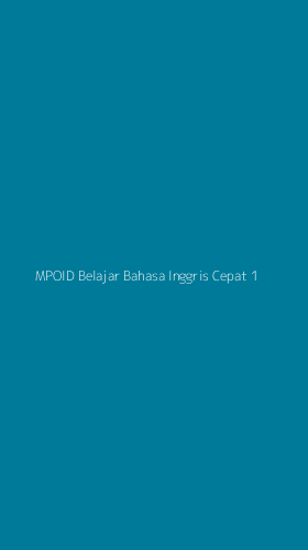 Tampilan Antarmuka Aplikasi Mpoid Belajar Bahasa Inggris Cepat - 1
