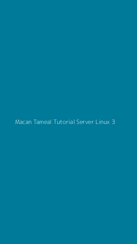 Tampilan Antarmuka Aplikasi Macan Tameal Tutorial Server Linux - 3