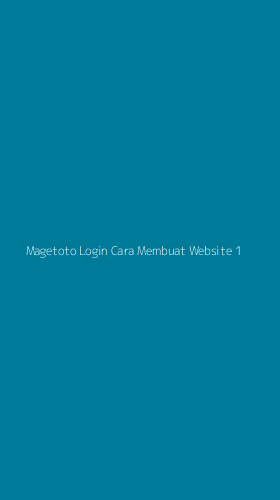 Tampilan Antarmuka Aplikasi Magetoto Login Cara Membuat Website - 1