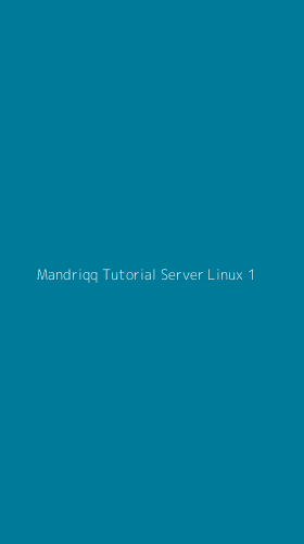 Tampilan Antarmuka Aplikasi Mandriqq Tutorial Server Linux - 1