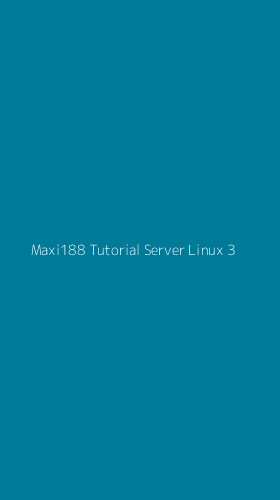 Tampilan Antarmuka Aplikasi Maxi188 Tutorial Server Linux - 3