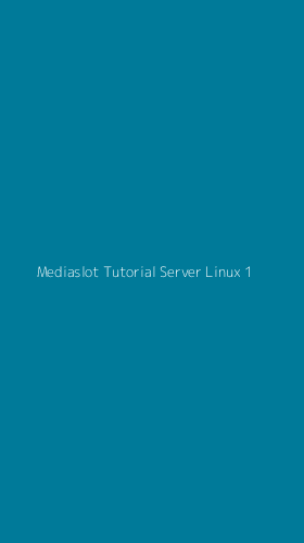 Tampilan Antarmuka Aplikasi Mediaslot Tutorial Server Linux - 1